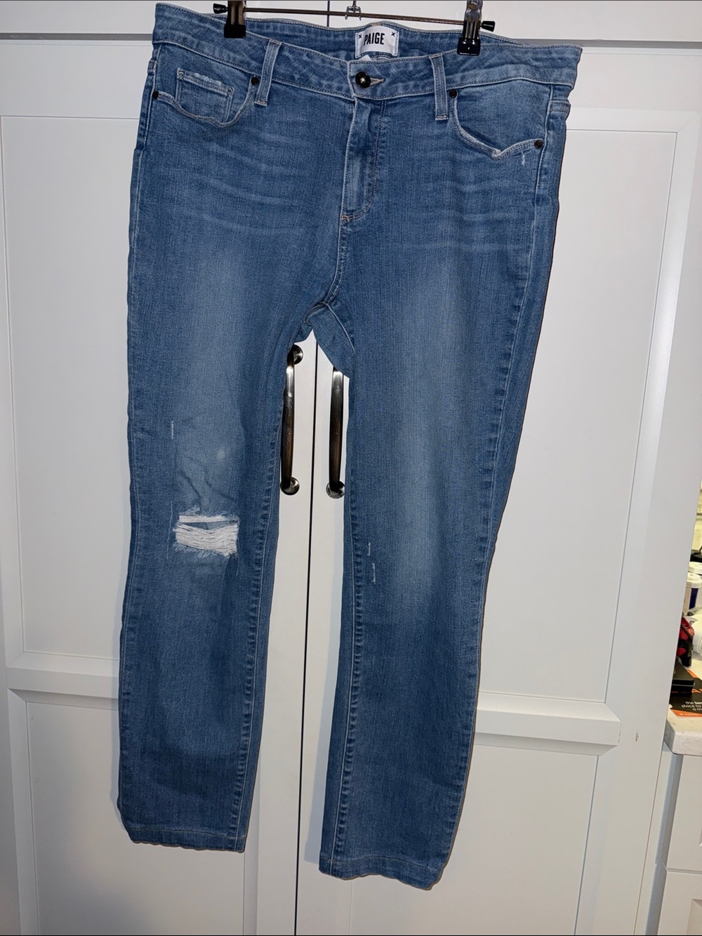 PAIGE Jimmy Jimmy Skinny Distressed Light Wash Jeans Size 30